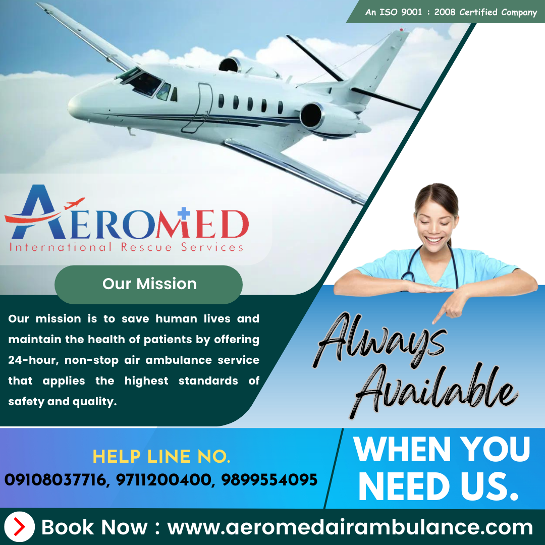 Aeromed Air Ambulance Service in Guwahati - Trusted Medical Evacuation